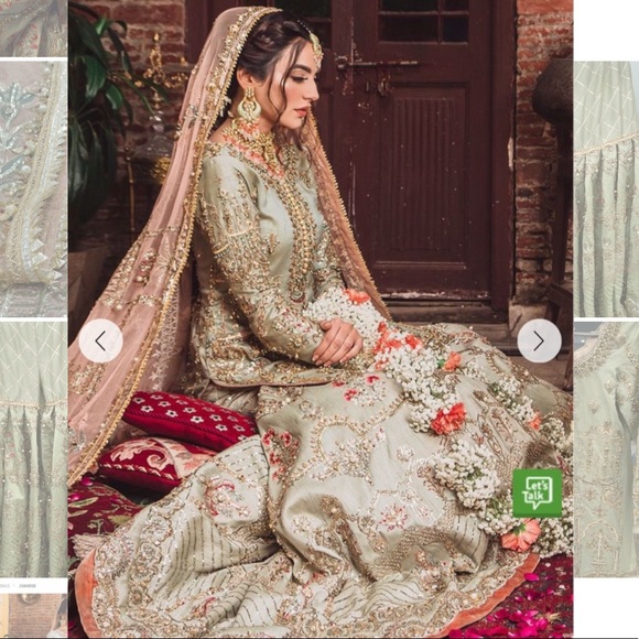 Original Mohsin Naveed Ranjha Zamrud Bridal Gharara - Picture 7 of 17